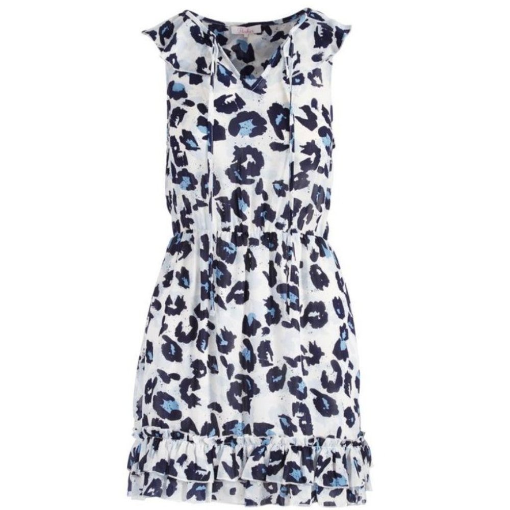 Parker Monet Cheetah Print Fit & Flare Dress XS - Picture 6 of 8